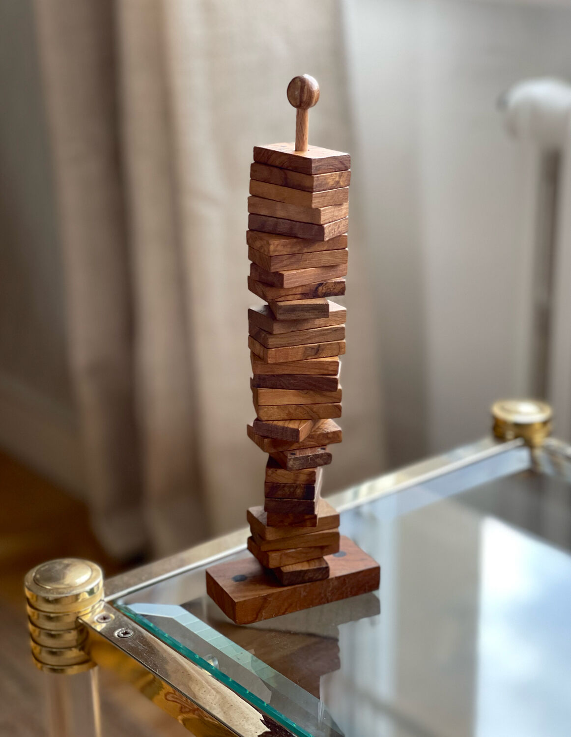 Vintage wooden domino game