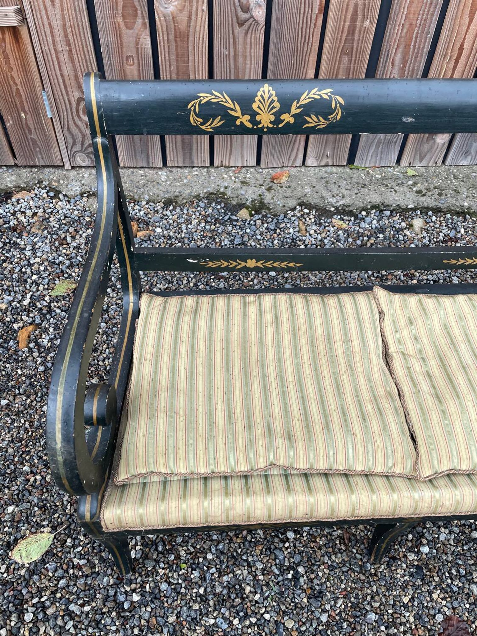 Rare painted bench or sofa from the 19th century