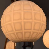 Mid-Century wood chandelier /dřevo Humpolec, 1970's.