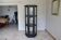 Antique black hexagonal display cabinet – 180 cm