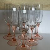 6 two-coloured champagne flutes Luminarc Véronèse