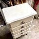 Chiffonnier 5 tiroirs en bois blanc