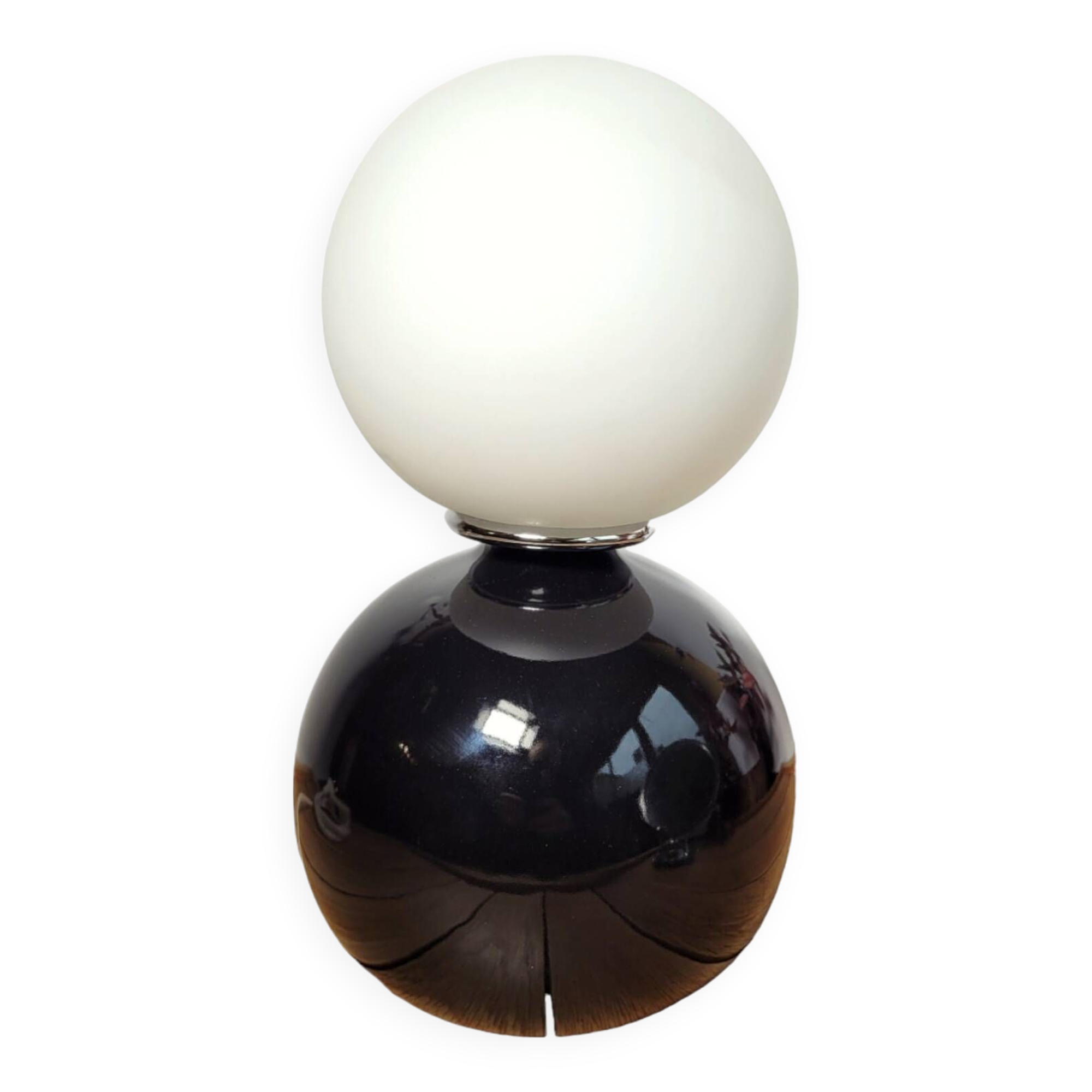 Vintage 1980 globe ball table lamp