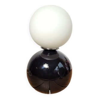 Lampe à poser vintage 1980 globe boule