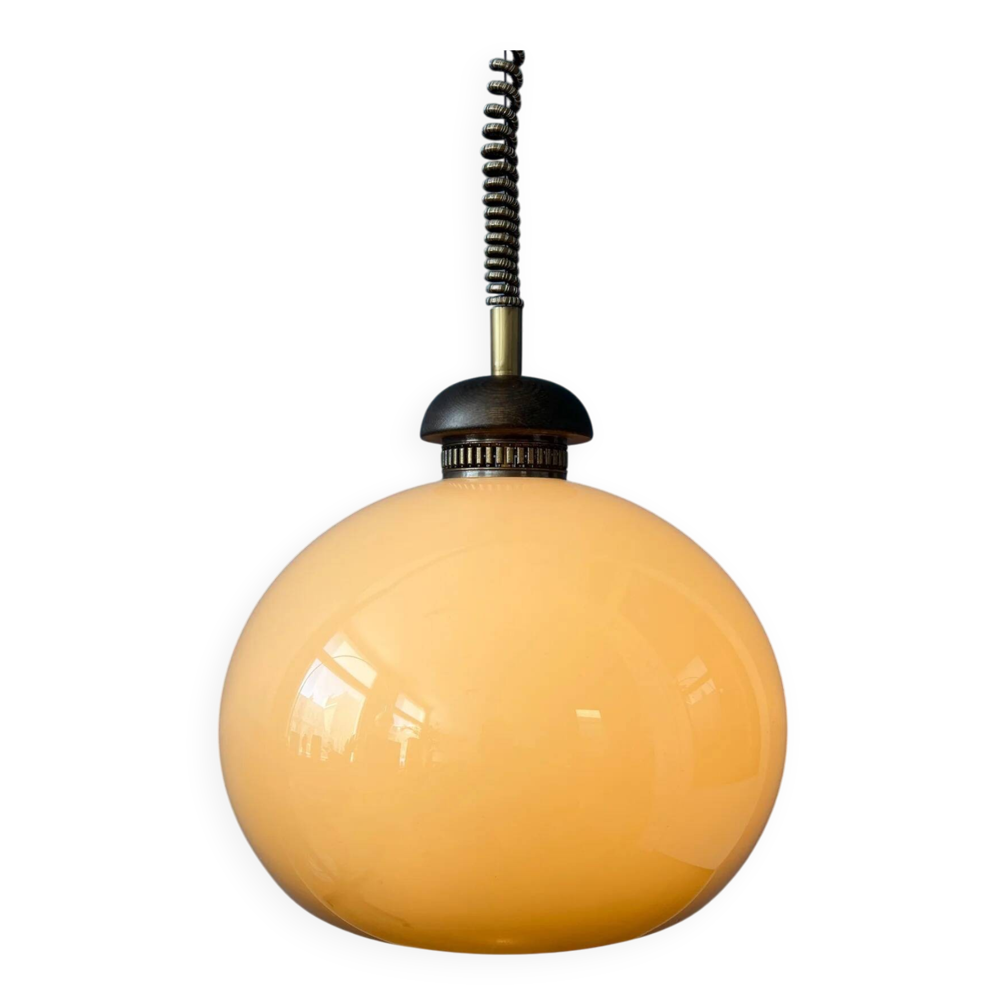 Vintage space age mushroom pendant lamp