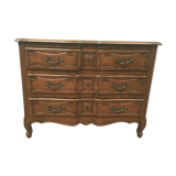 Three walnut drawers chest