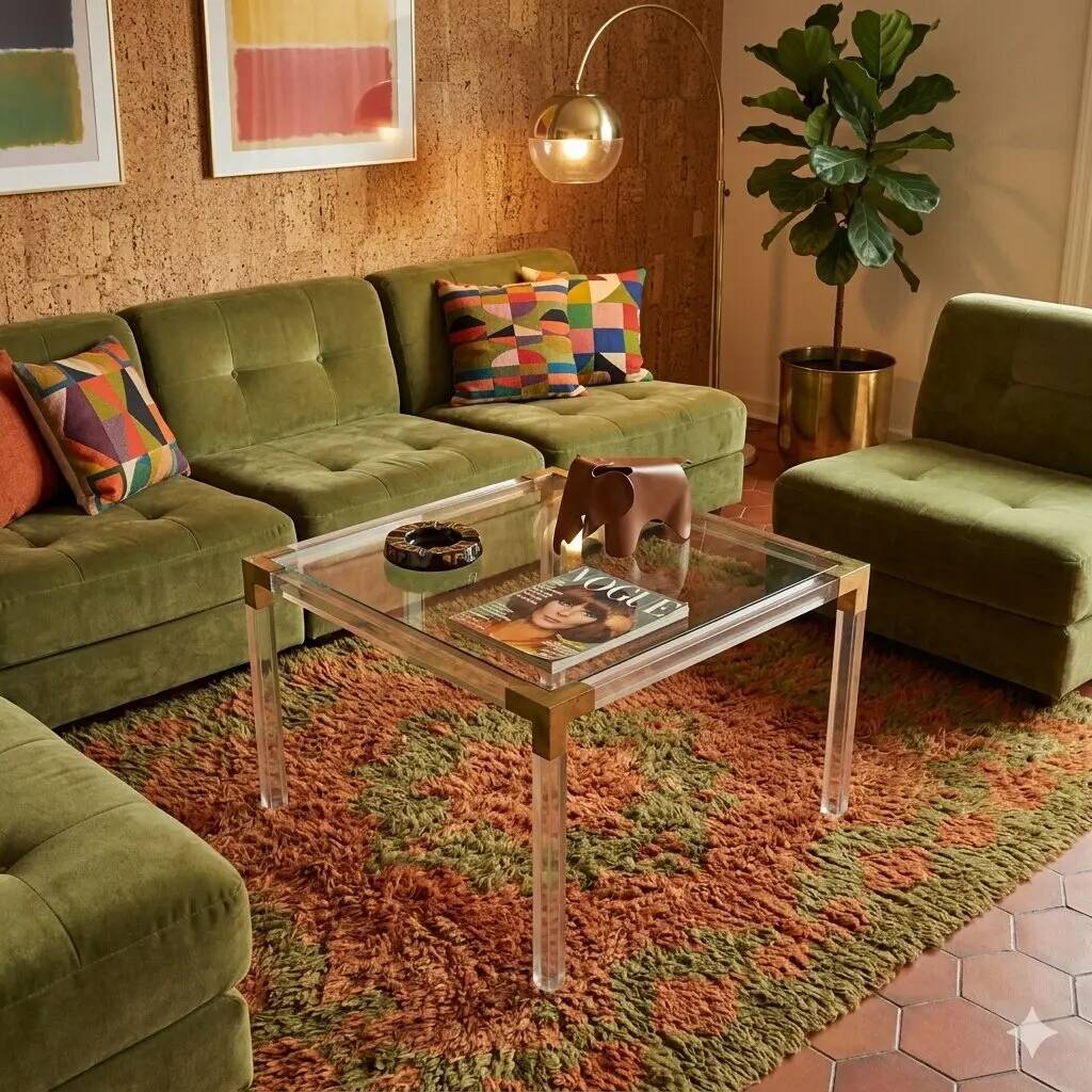 Vintage coffee table from the 1970s in brass and glass, Italy.