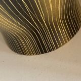 Saint Clément ceramic vase from the 50s, black and yellow