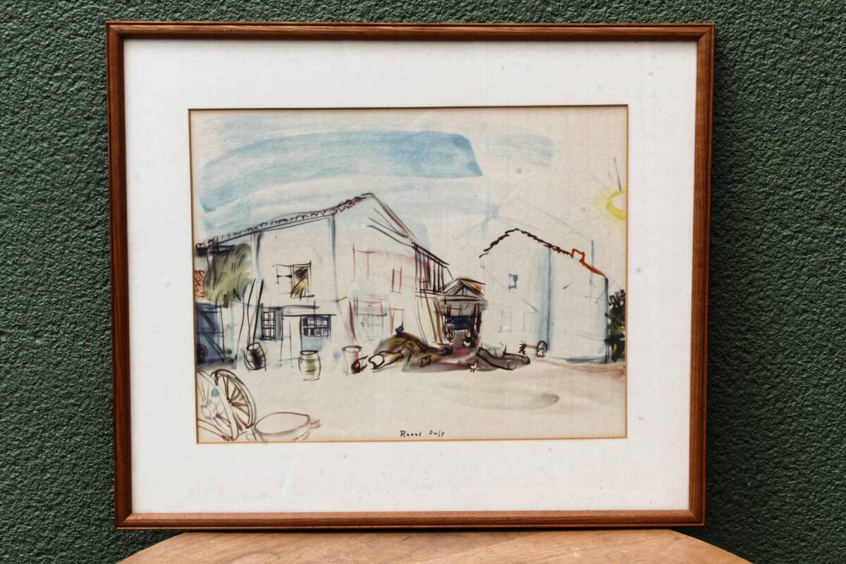 Lithograph Raoul Dufy (1877-1953), farm in Normandy