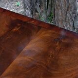 Mahogany half-moon console