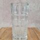 Vintage glass vase with geometric design