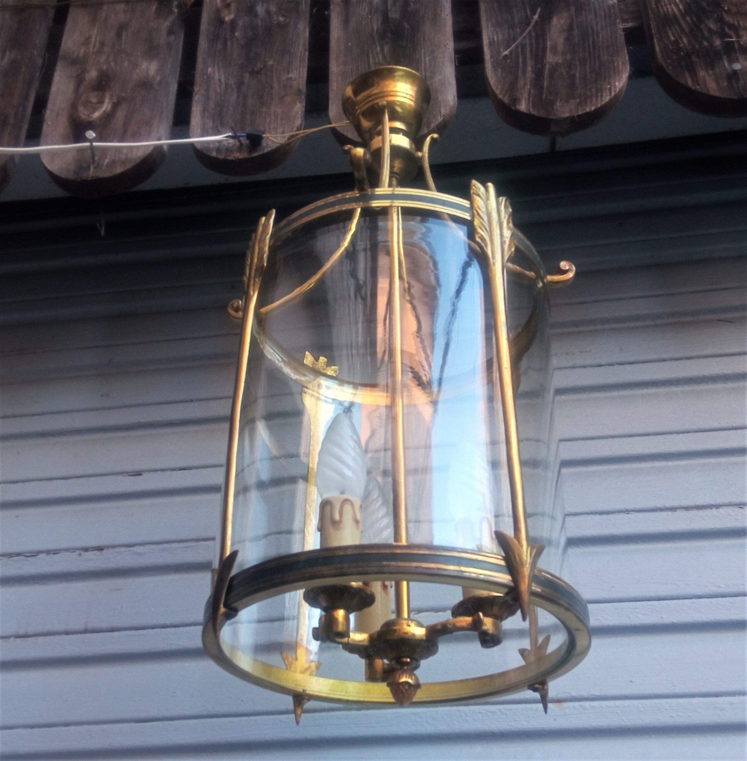 Bronze and brass lantern in Empire style - 4,400 kg!