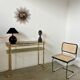 Ancienne console en laiton doré design italien Milo Baughman pour Morex Année 70 vintage