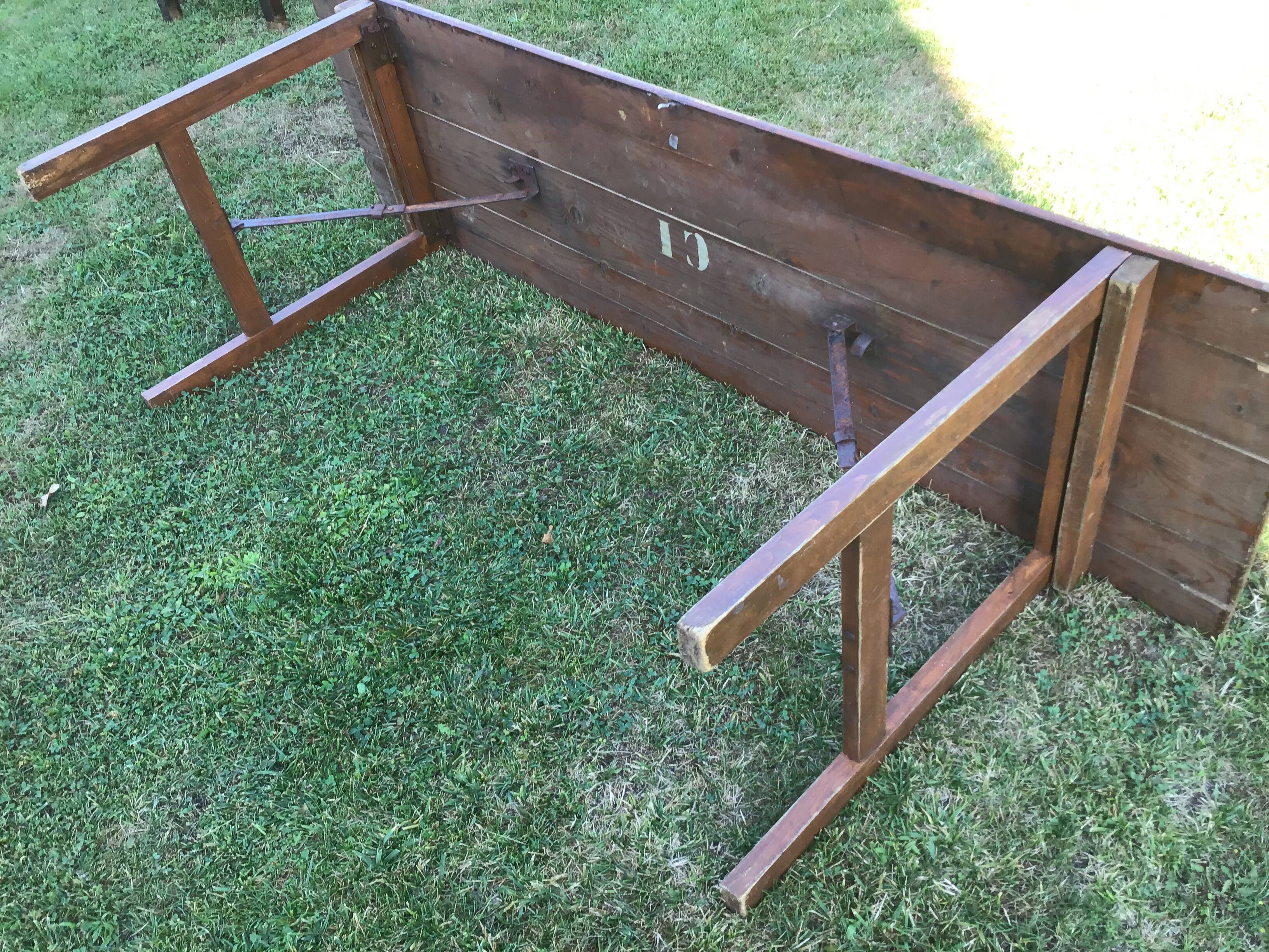 Table de banquet pliable vintage