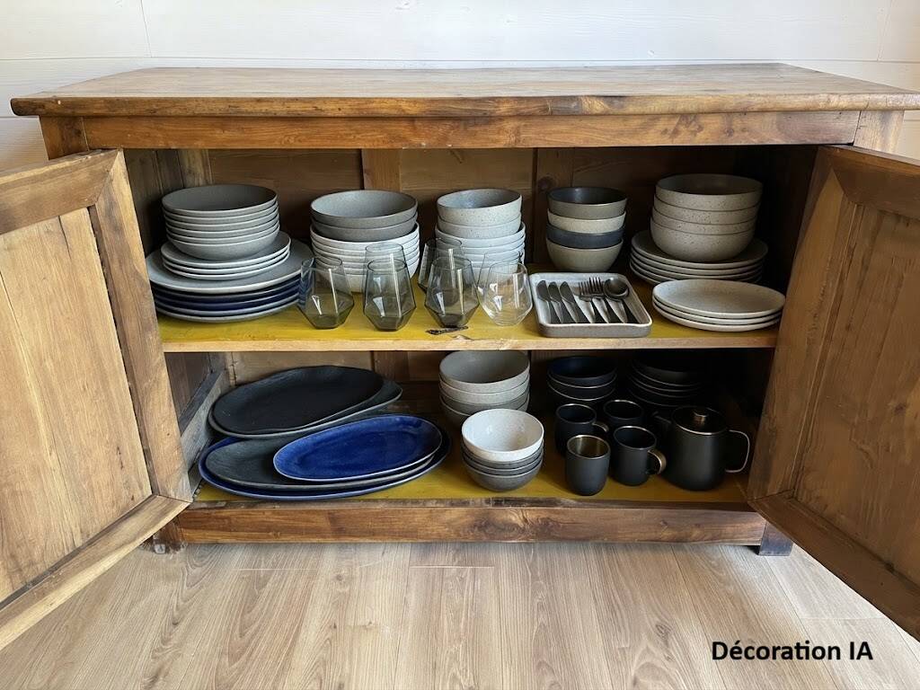 Buffet, very old, made of patinated solid wood - 19th century / early 20th century