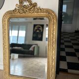Old mirror Louis Philippe. Beveled mercury ice
