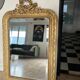 Old mirror Louis Philippe. Beveled mercury ice