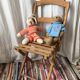Foldable wooden chair for children