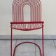 Swing Chair Jutta and Herbert Ohl Rosenthal Lübke 1982 Lacquered Red Steel