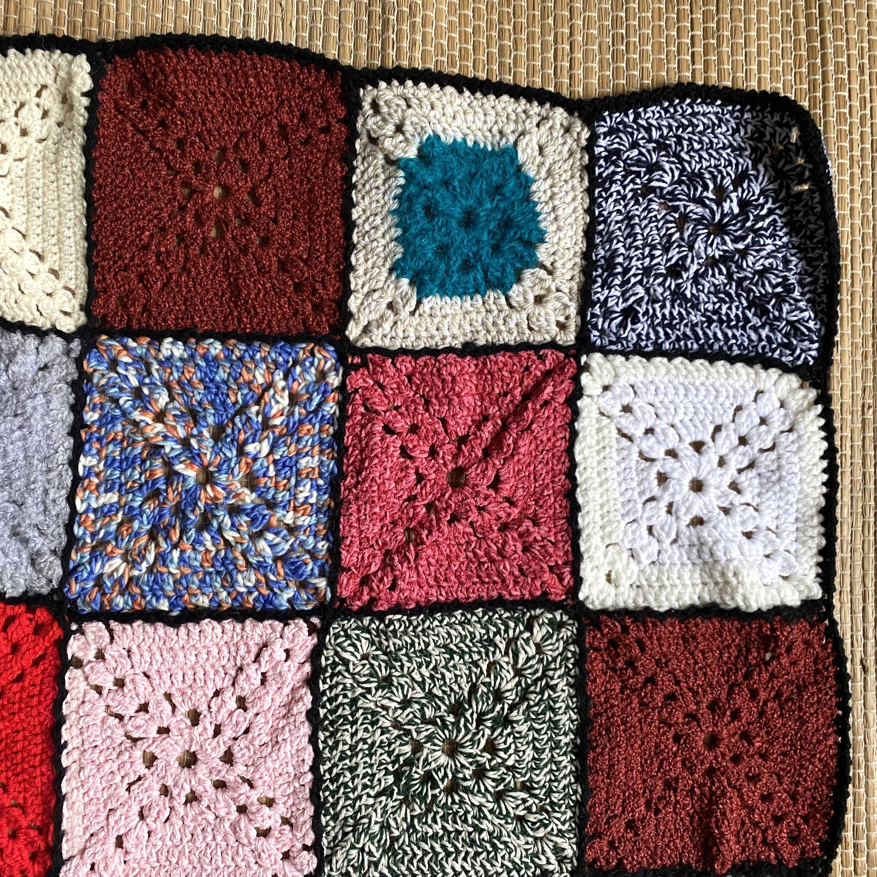 Plaid granny crochet