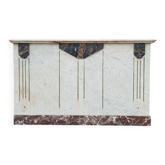 Central island shop bank in marble, Art Deco period