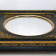 Napoleon III black oval mirror - 69x59cm