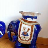 Pair of 20th century ceramic elephant stools