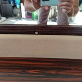 Ebony veneer dressing table with mirror, 1970s