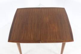 Table à manger rectangulaire extensible en teck - design néerlandais mid-century moderne
