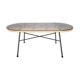 Vintage rattan and metal design coffee table
