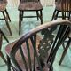 Série de 6 chaises bistrot anglaises en orme années 70