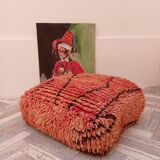 Handmade Berber pouf in wool 60 X 60 X 20 CM
