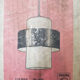 Philips suspension by Louis Kalff. Opaline and metal. 1960