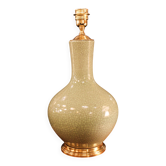 Ceramic lamp with a crackled celadon green finish.