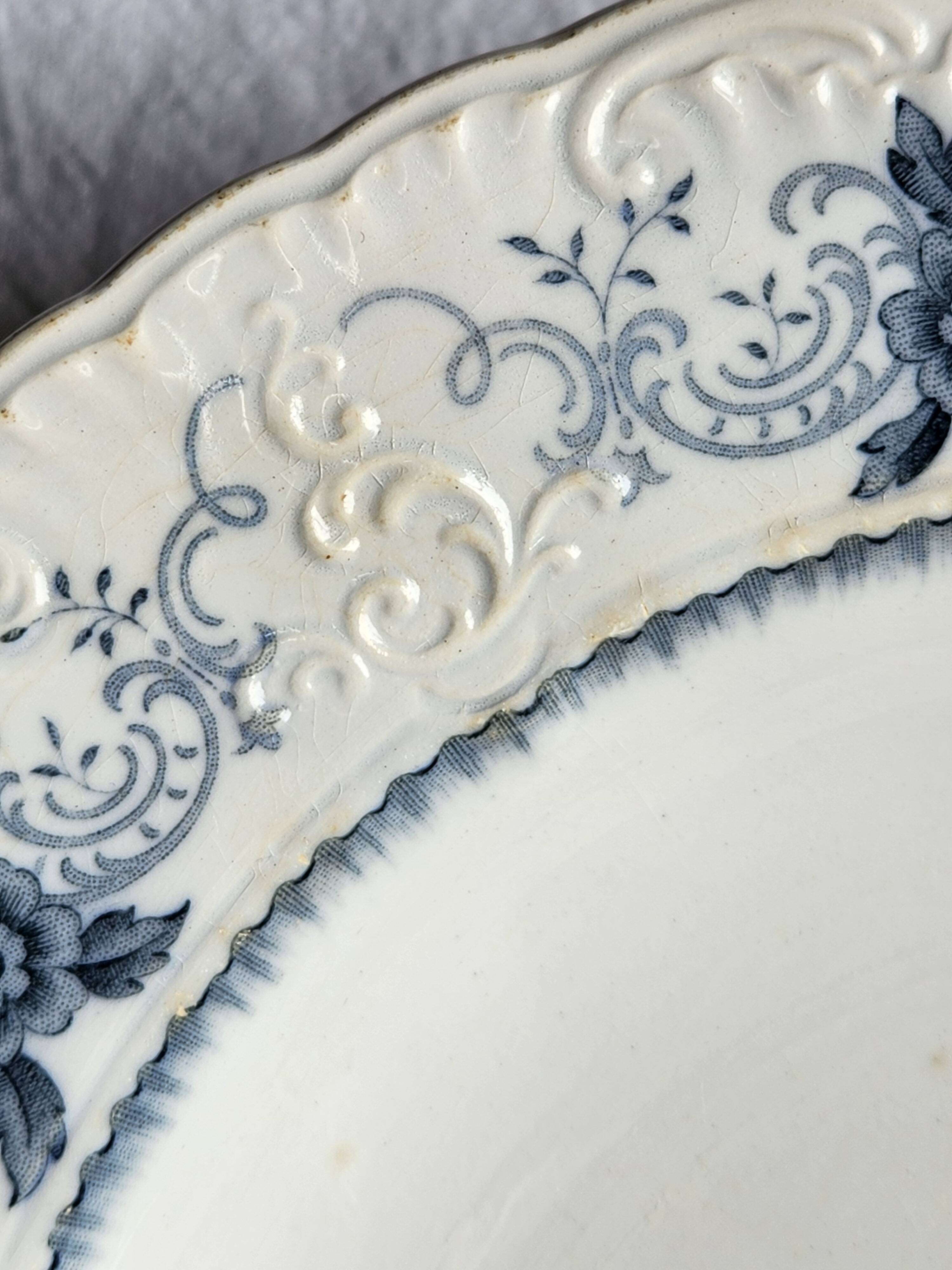 Deep plates x 6 from the French manufacturer Sarreguemines, Aïda collection. Old and rare