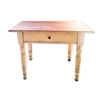 Table d'atelier provençale ancienne patinée XIXe siècle table de métier ferme cuisine
