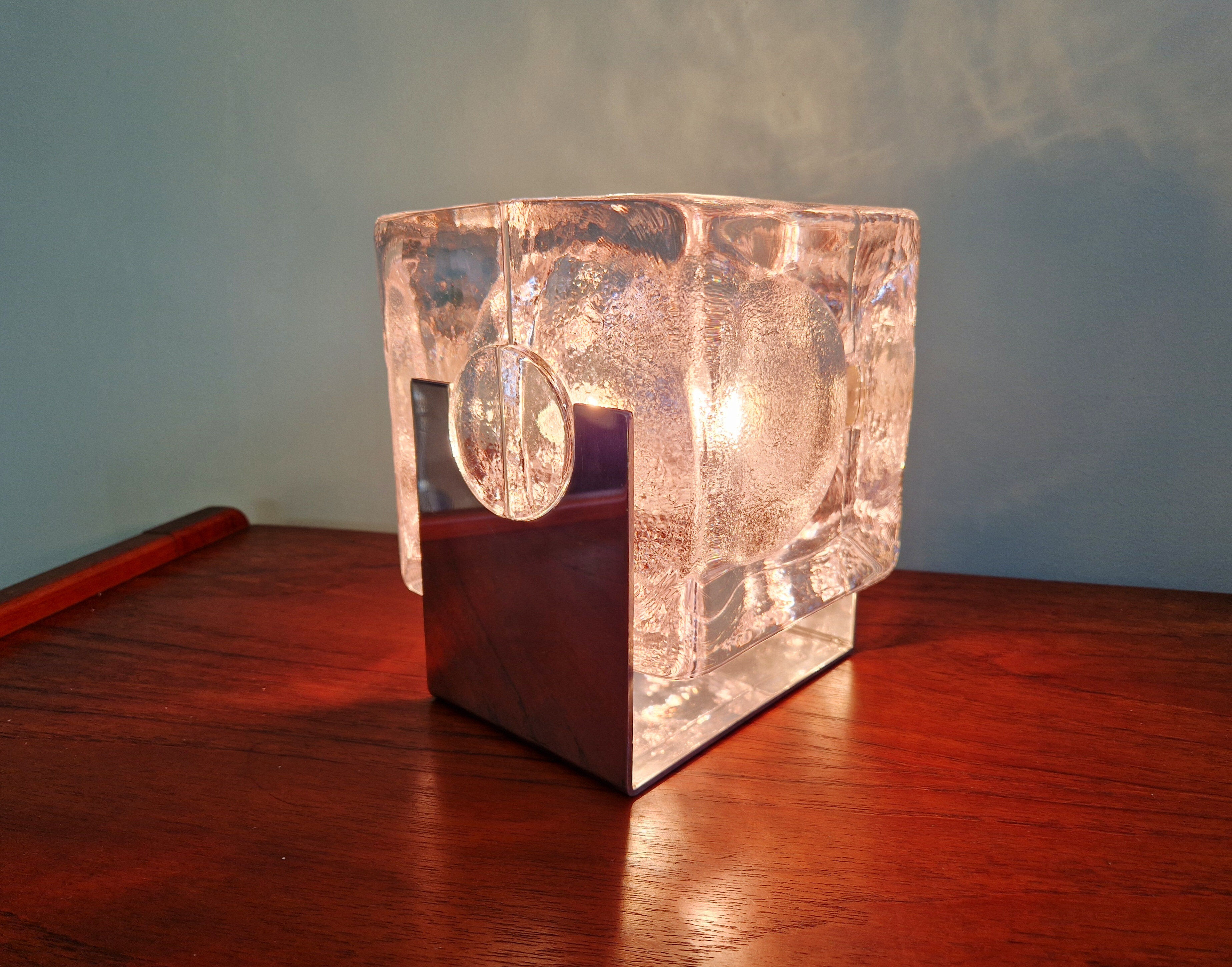 Scandinavian lamp Ice Cube, Pukeberg (Sweden), 1970
