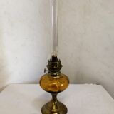 Smoked glass kerosene lamp