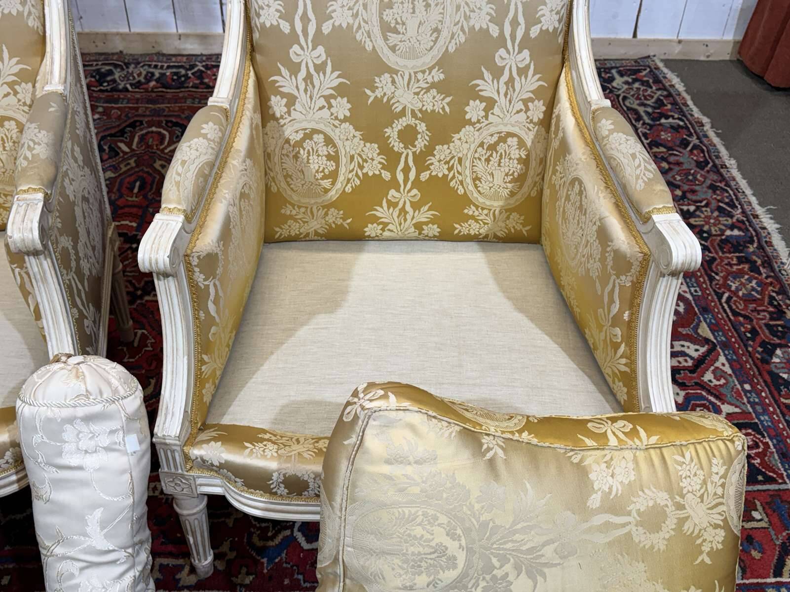 Pair of Louis XVI style armchairs from the 1960s.