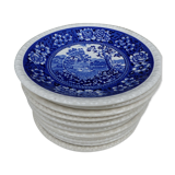 Lot of 12 blue plates for dessert Villeroy & Boch Made in germany SAAR "Rusticana"