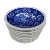 Lot of 12 blue plates for dessert Villeroy & Boch Made in germany SAAR "Rusticana"