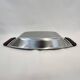 Large rectangular stainless steel and teak dish Braun & Kemmler West Germany 1970
