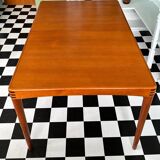 Mid Century Danish Teak Extendable Dining Table by H.W. Klein For Bramin