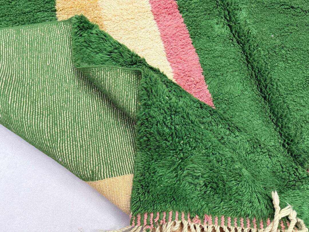 Custom green Moroccan rug 2.5/1.6