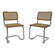 Pair chairs design Marcel Breuer, Italy, 1980