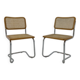 Pair chairs design Marcel Breuer, Italy, 1980