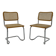Pair chairs design Marcel Breuer, Italy, 1980