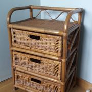 Rattan and wicker chest of drawers