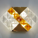 Pair of Albano Poli sconces for Poliarte glass and brass 1970