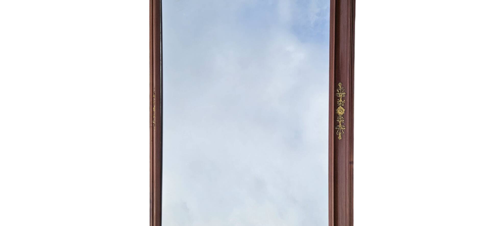Grand miroir ancien decors en bronze